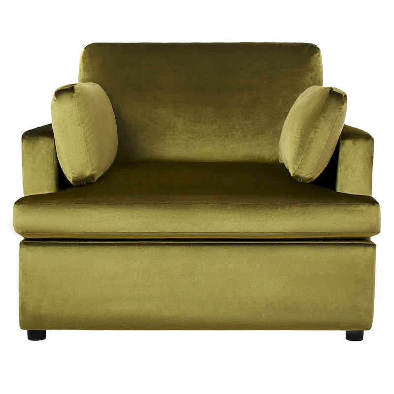Oversized Accent Chair with Armrest Cushions - Neutral Style