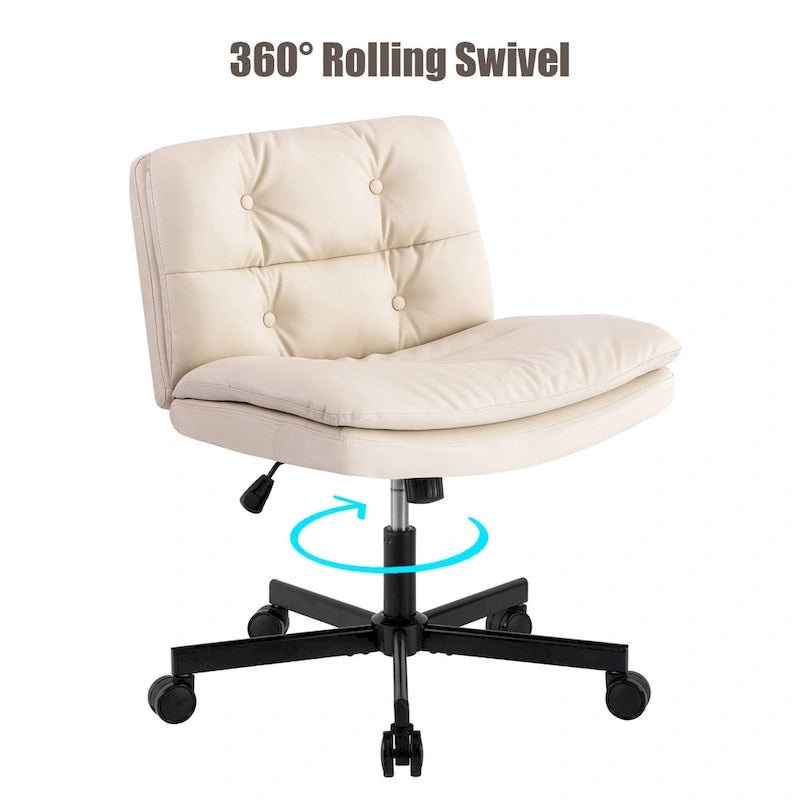 Sedia da ufficio girevole a 360° grande con ruote