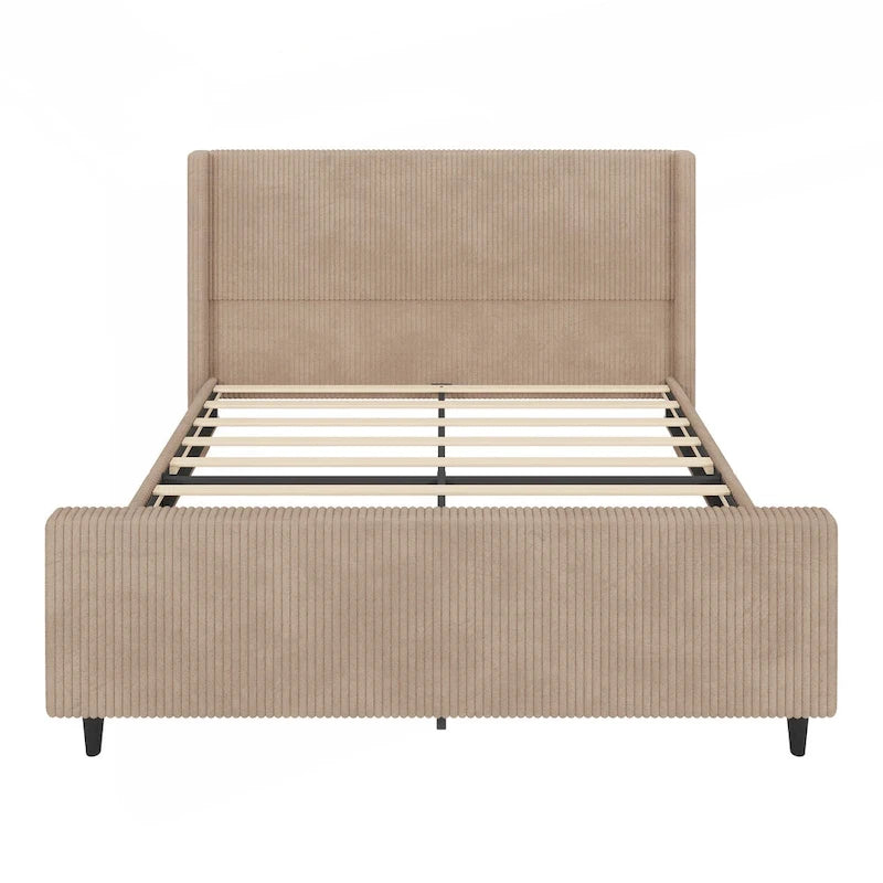 Struttura letto imbottita con elegante testiera