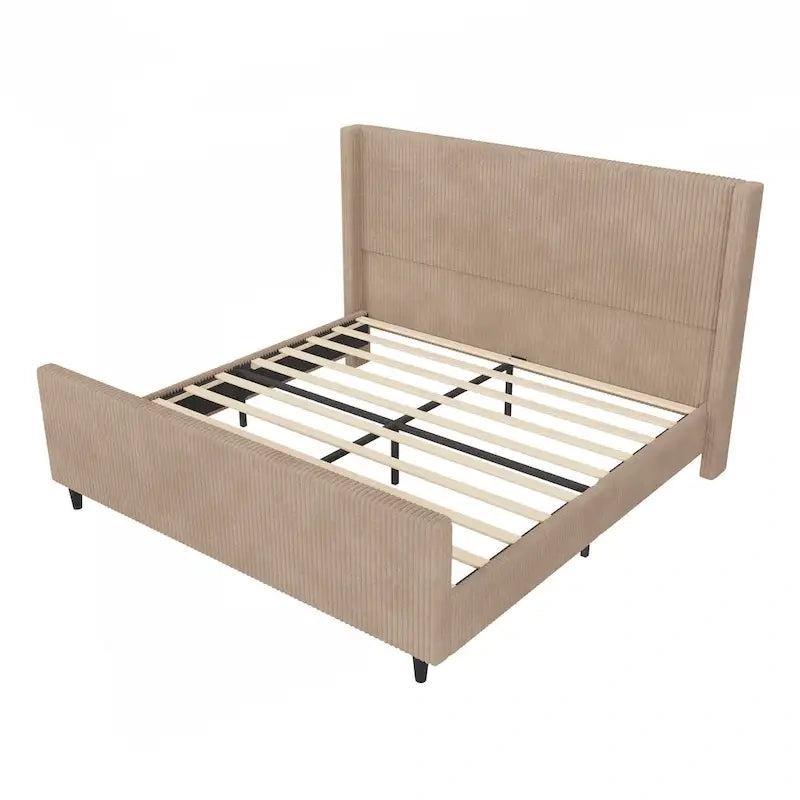 Struttura letto imbottita con elegante testiera