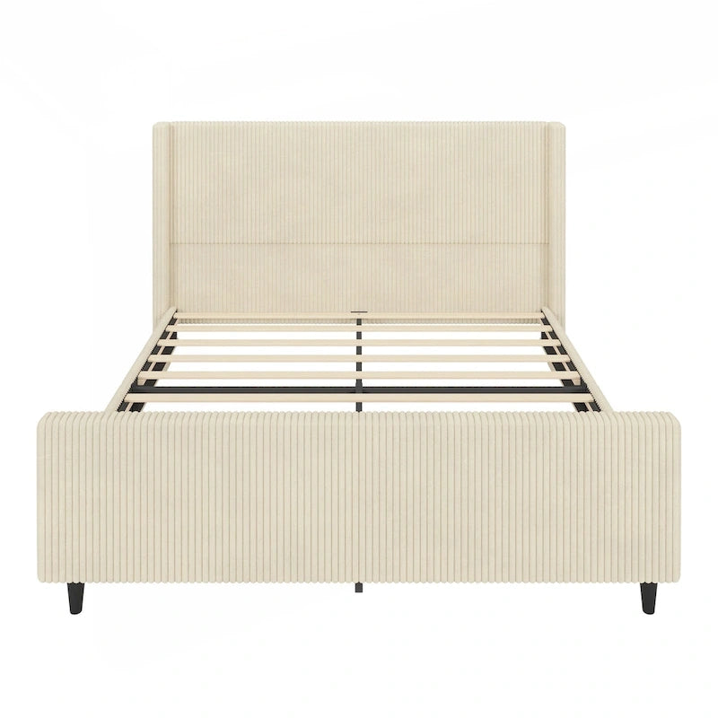 Struttura letto imbottita con elegante testiera