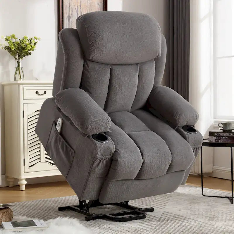 Electric Power Lift Recliner Chair with Heat, Massage and USB Port