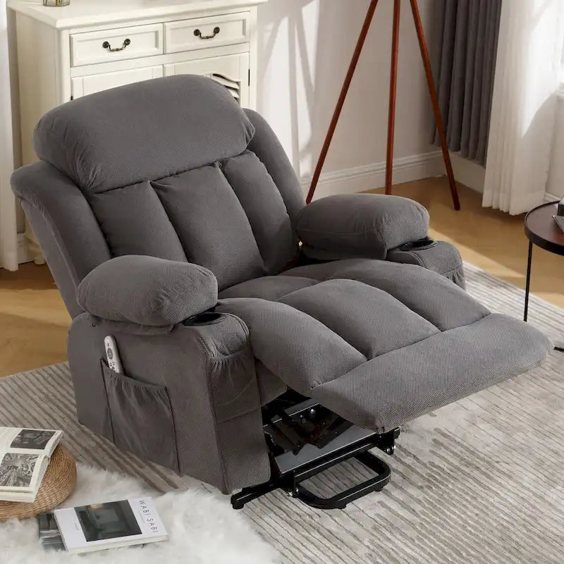 Electric Power Lift Recliner Chair with Heat, Massage and USB Port