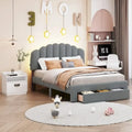 Letto matrimoniale imbottito con piattaforma e cassetto portaoggetti