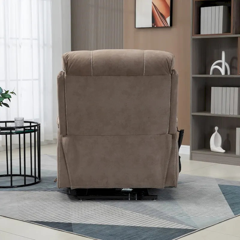 Poltrona Reclinabile Oversize con Ricarica Wireless, Massaggio e Riscaldamento