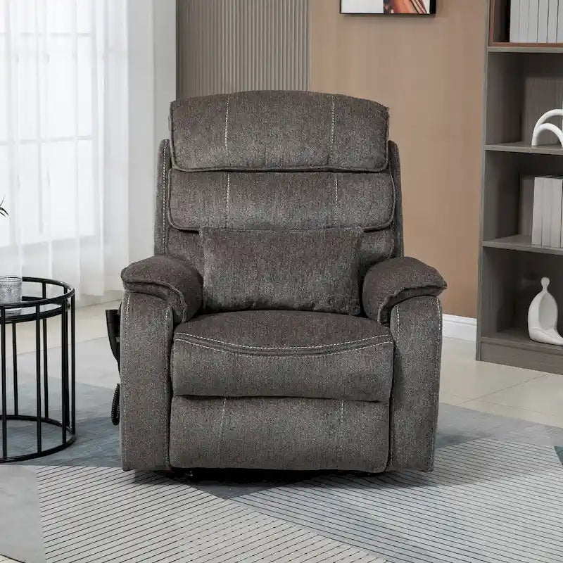 Poltrona Reclinabile Oversize con Ricarica Wireless, Massaggio e Riscaldamento