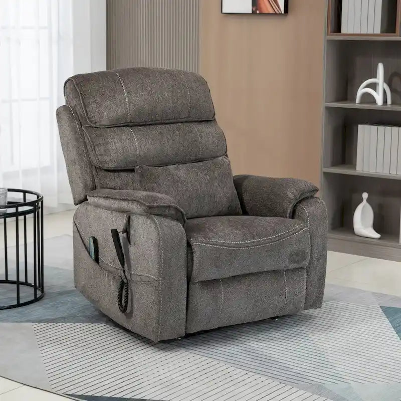 Poltrona Reclinabile Oversize con Ricarica Wireless, Massaggio e Riscaldamento