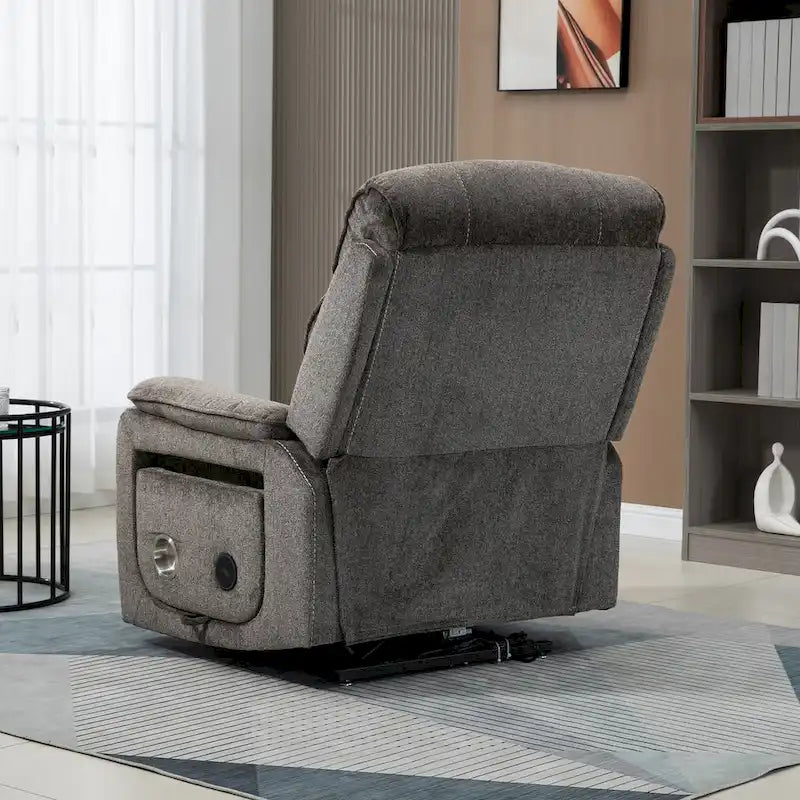 Poltrona Reclinabile Oversize con Ricarica Wireless, Massaggio e Riscaldamento