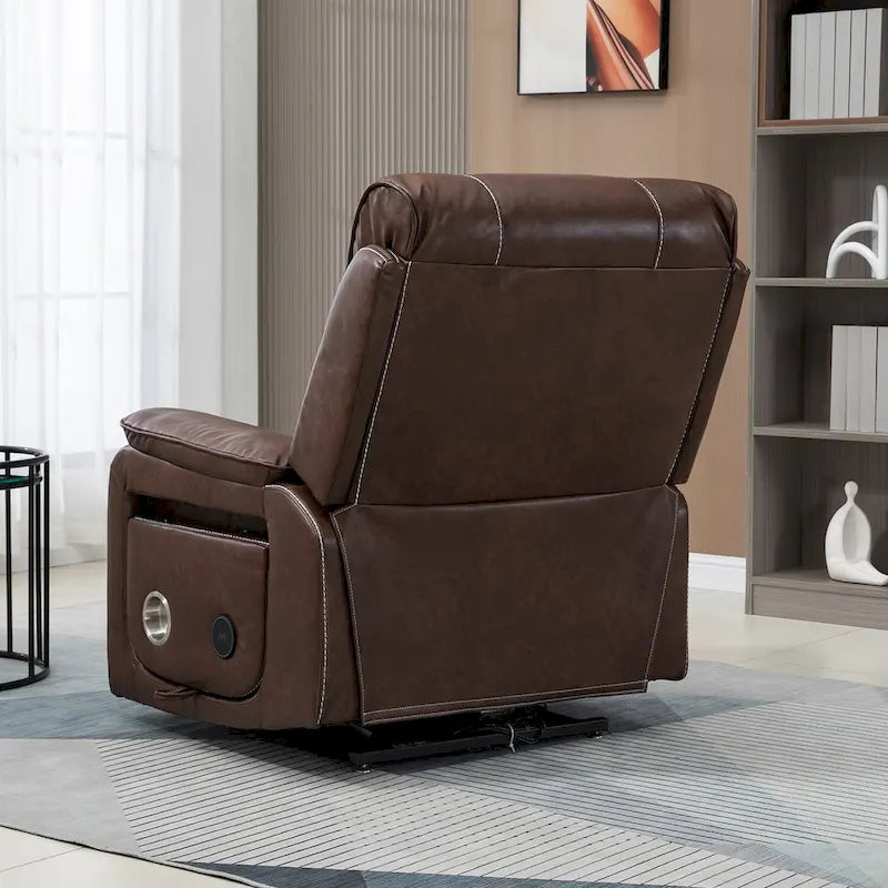 Poltrona Reclinabile Oversize con Ricarica Wireless, Massaggio e Riscaldamento