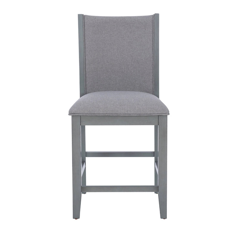 Grey Upholstered Counter Stool 25 Inch Set of 2