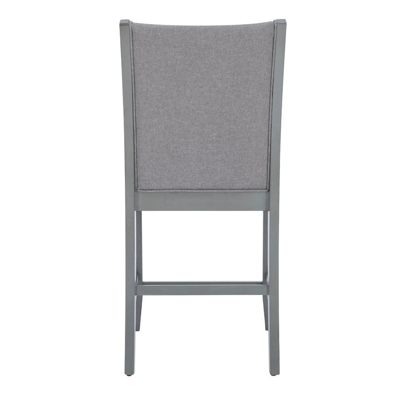 Sgabello da bancone imbottito grigio, 63,5 cm, set da 2