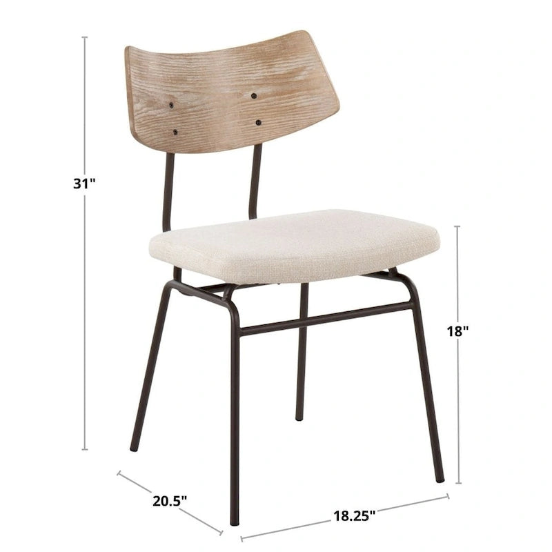 Upholstered Accent Chair Set of 2