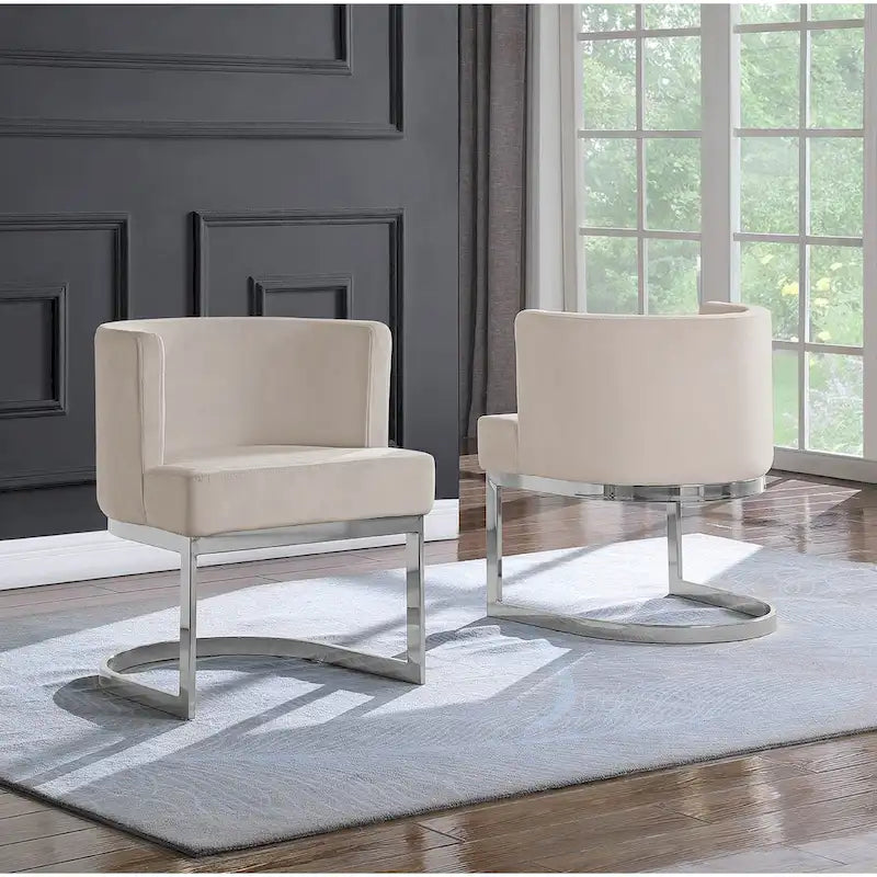 Leisure Accent Chair with Chrome Base