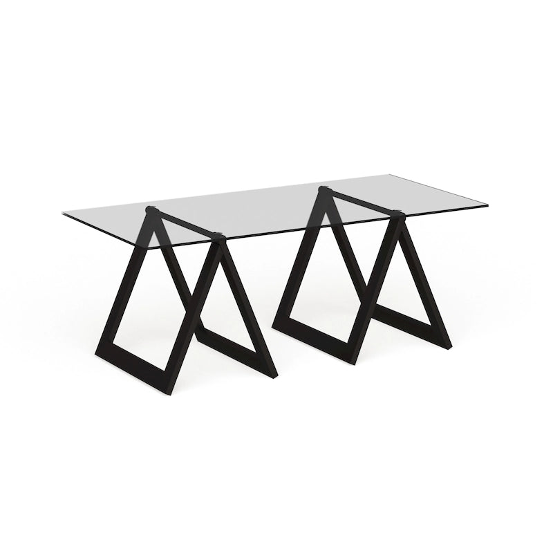 Coffee Table with Sawhorse Legs - Multiple Finish Options
