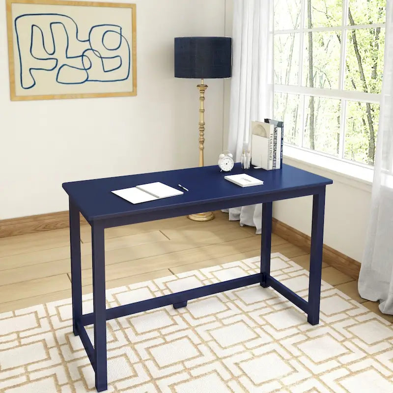 Modern Writing Desk with Solid Wood Legs - 47 inch