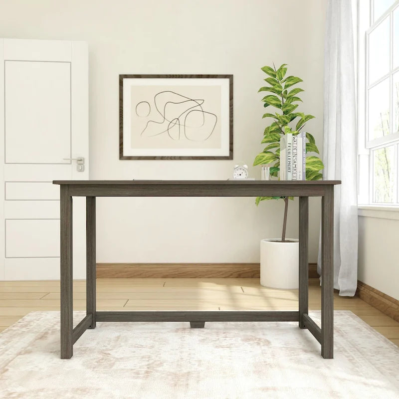 Modern Writing Desk with Solid Wood Legs - 47 inch