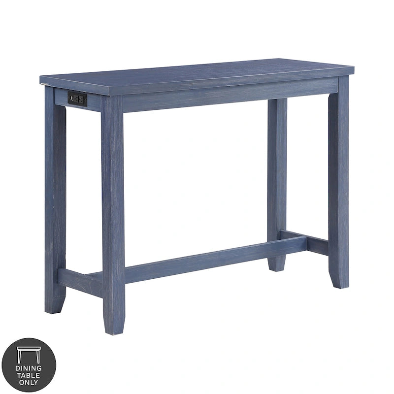 64 Inch Counter Height Dining Table with USB Port