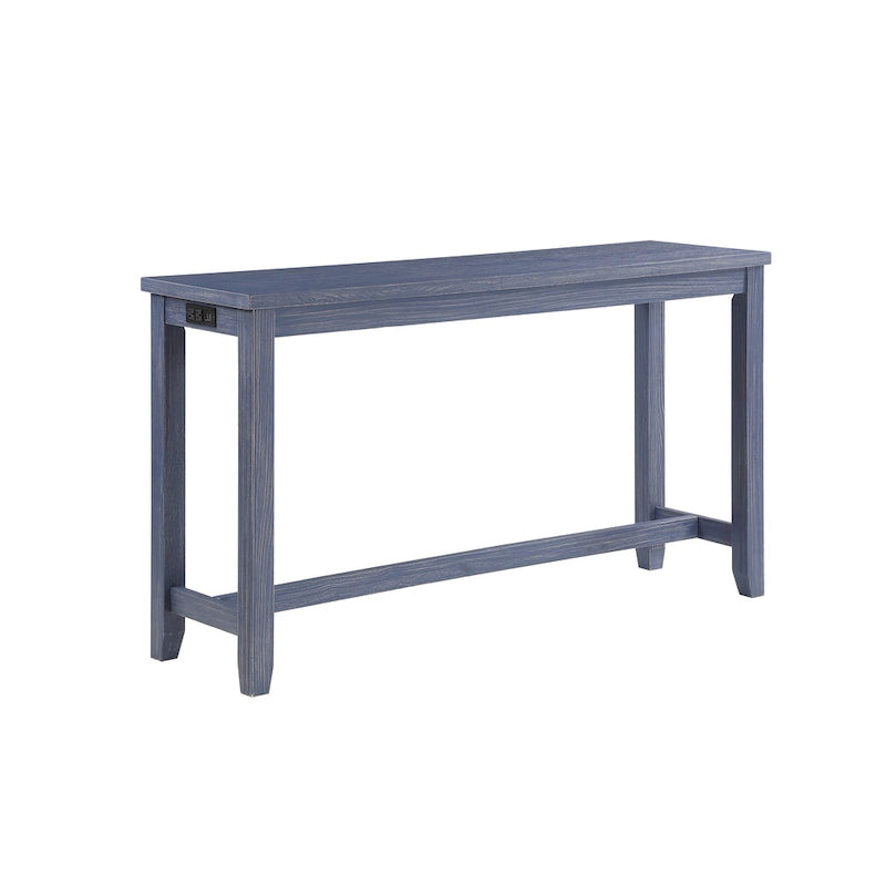 64 Inch Counter Height Dining Table with USB Port