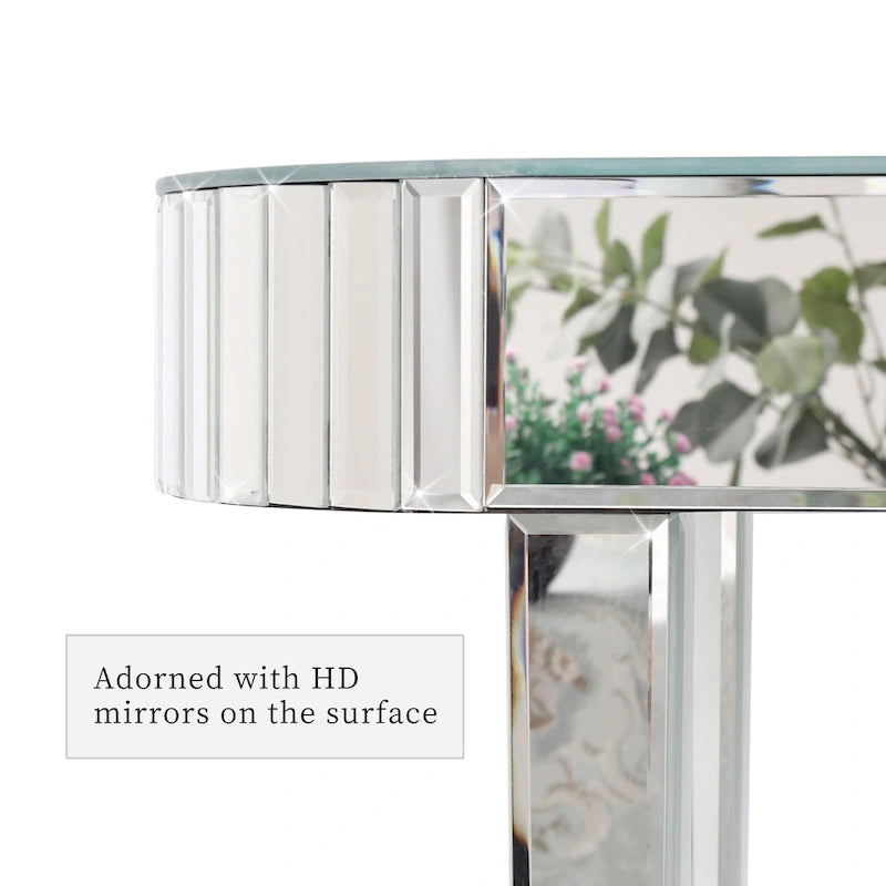 Consolle Specchiata Argento per Ingresso - 120 cm