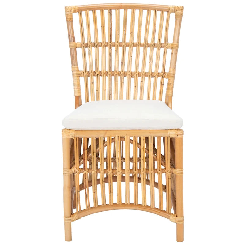 Rattan Accent Chair with Cushion Set of 2