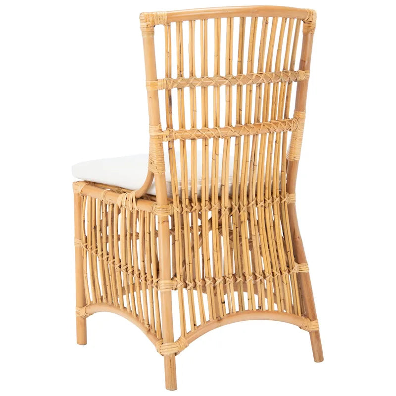 Rattan Accent Chair with Cushion Set of 2