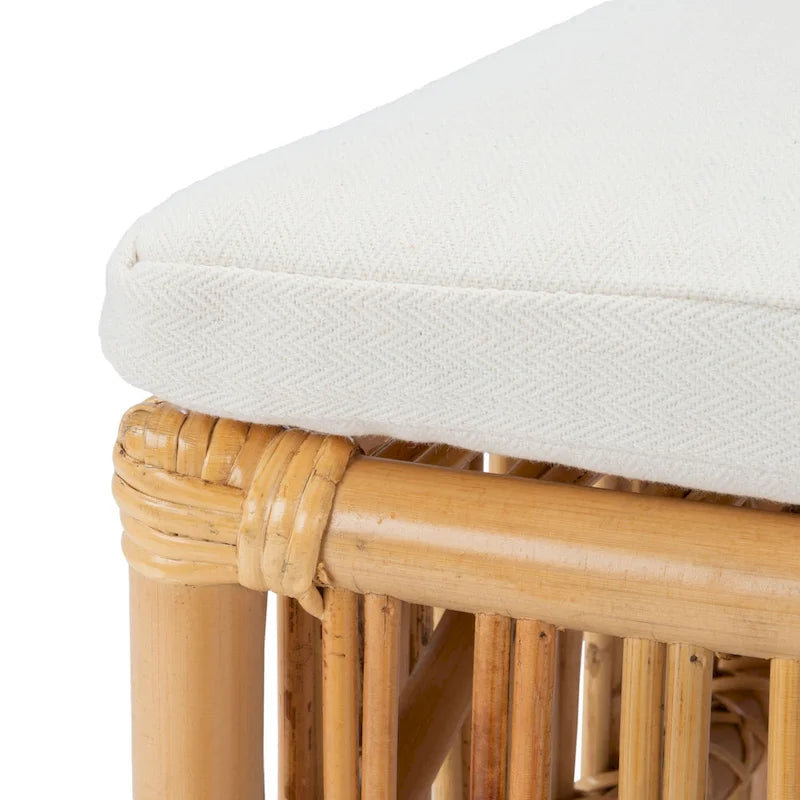 Rattan Accent Chair with Cushion Set of 2
