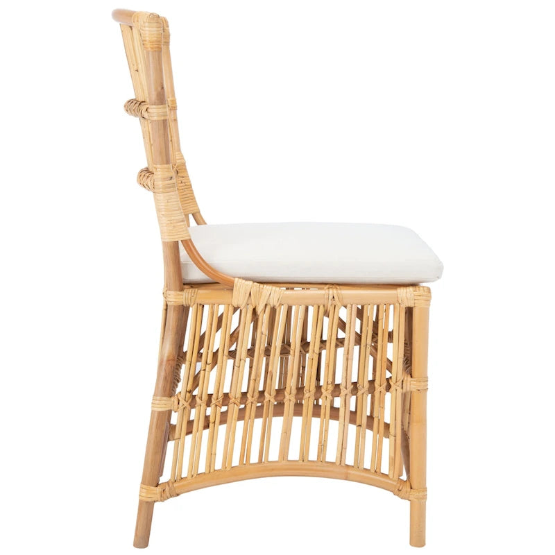 Rattan Accent Chair with Cushion Set of 2