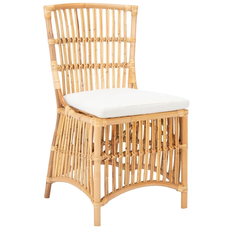 Rattan Accent Chair with Cushion Set of 2