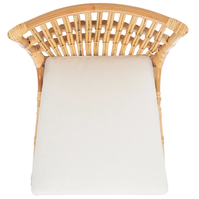 Rattan Accent Chair with Cushion Set of 2
