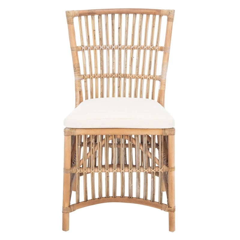 Rattan Accent Chair with Cushion Set of 2
