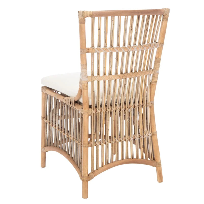 Rattan Accent Chair with Cushion Set of 2