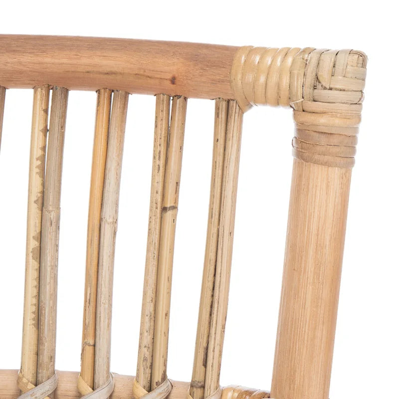 Rattan Accent Chair with Cushion Set of 2