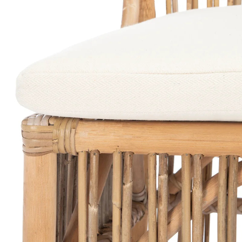 Rattan Accent Chair with Cushion Set of 2