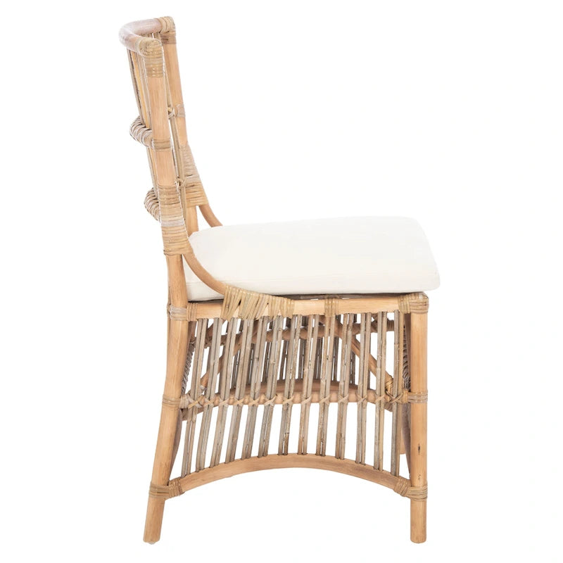 Rattan Accent Chair with Cushion Set of 2