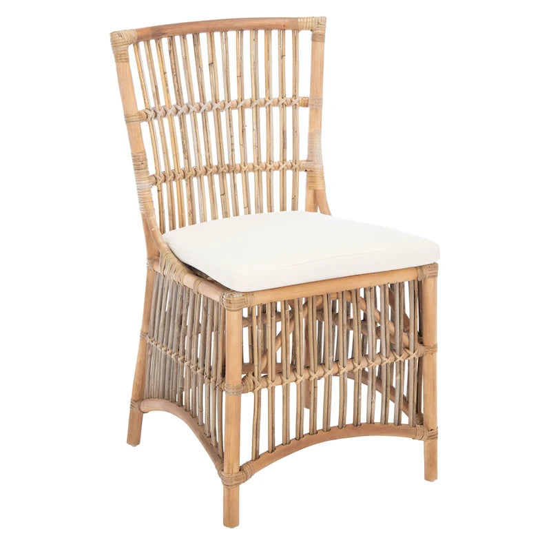Rattan Accent Chair with Cushion Set of 2