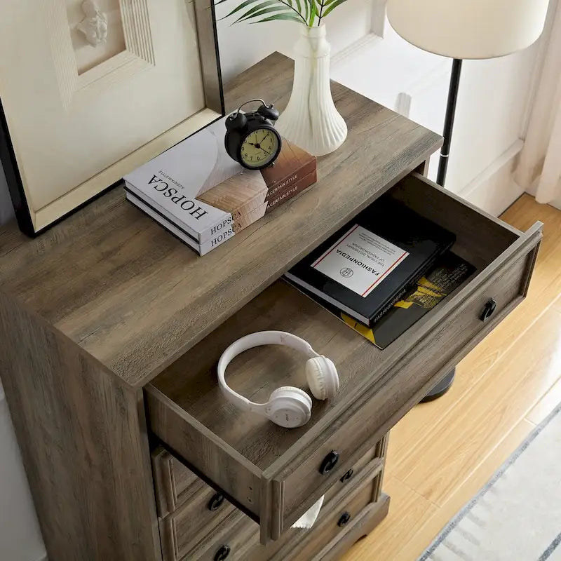 Modern 6 Drawer Dresser for Bedroom