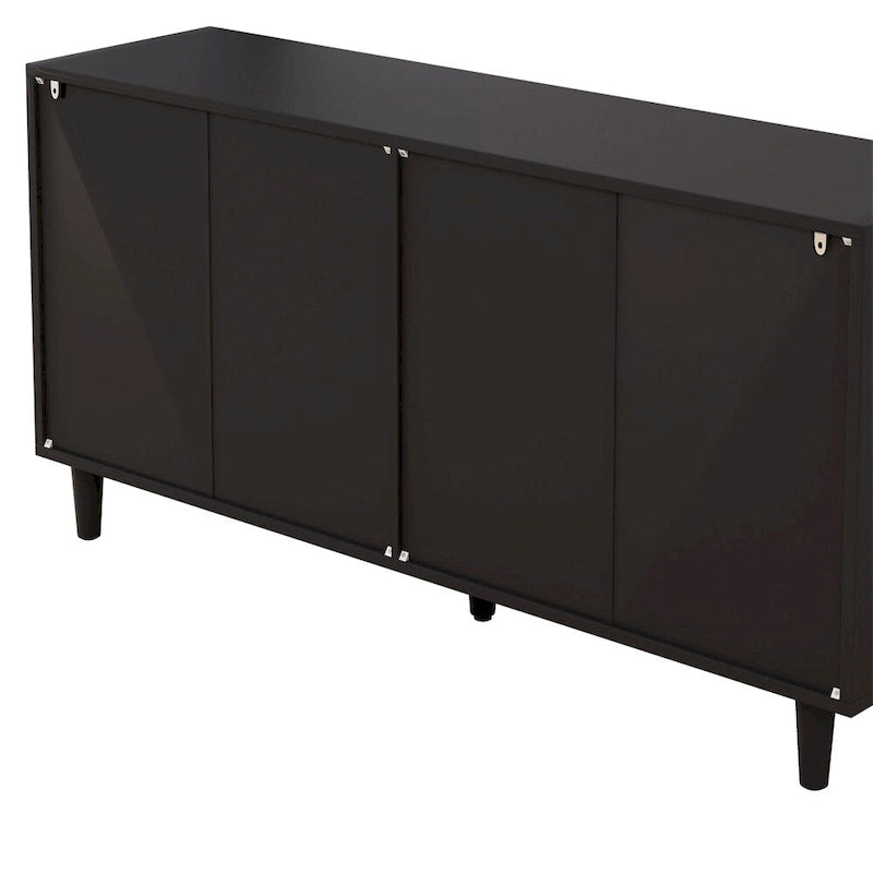 Queen Platform Bed with Upholstered Headboard and Hidden Storage