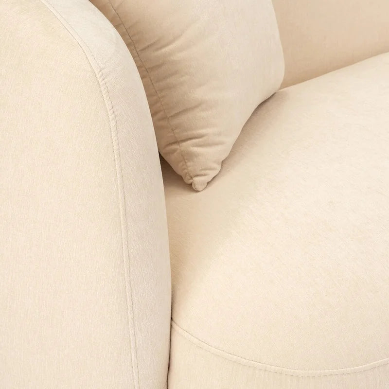 Divano neutro moderno a 4 posti rettangolare curvo - 297 cm