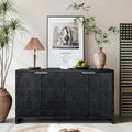 Credenza a buffet in legno a 4 ante stile rustico