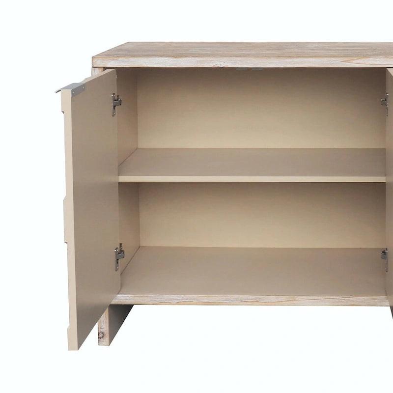 Credenza a buffet in legno a 4 ante stile rustico
