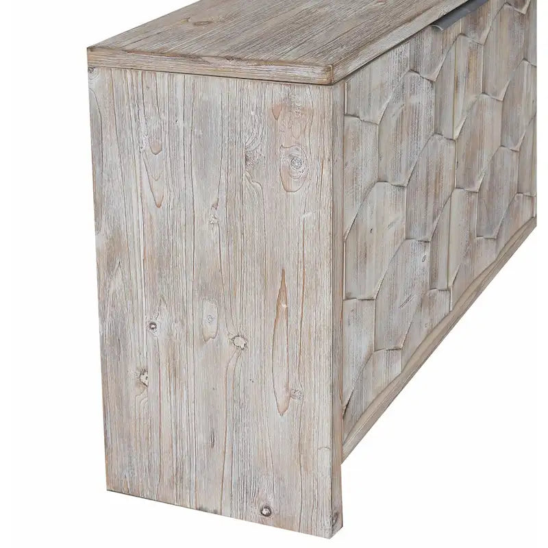 Credenza a buffet in legno a 4 ante stile rustico