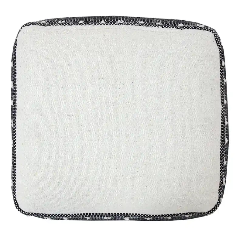 Pouf Contenitore in Cotone Bianco - 45 cm