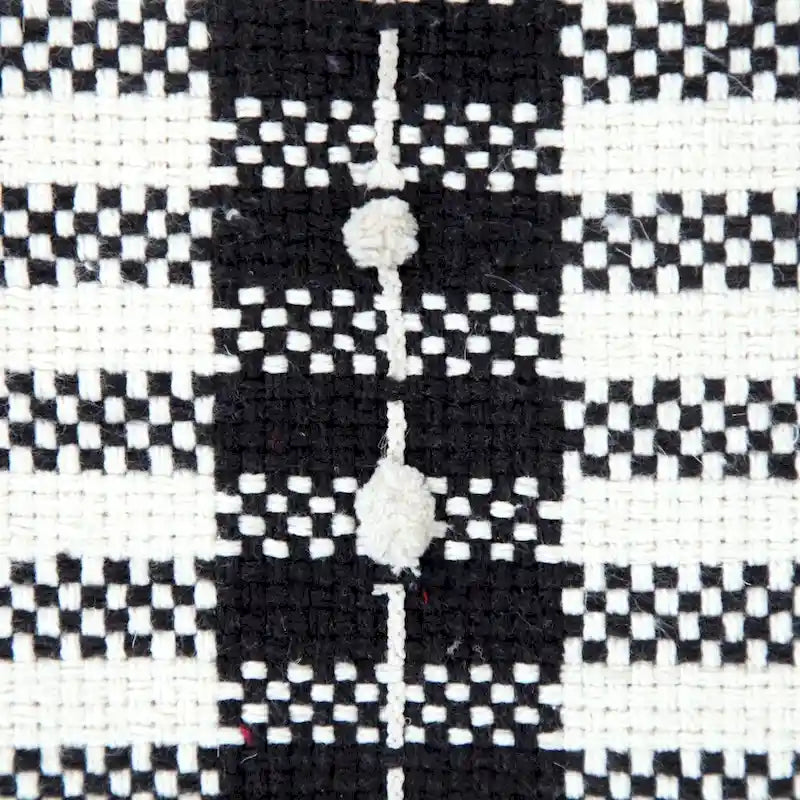 Pouf Contenitore in Cotone Bianco - 45 cm