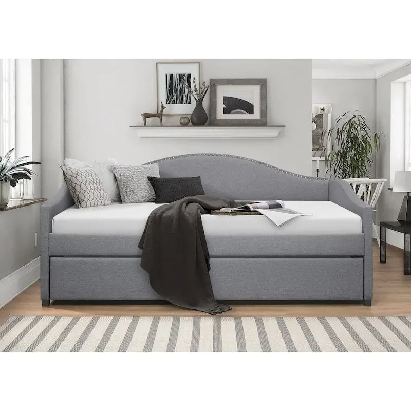 Upholstered Daybed with Trundle