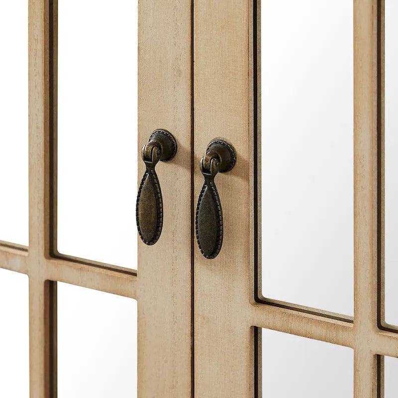 Credenza in Legno con Ante a Specchio - Mobile Buffet