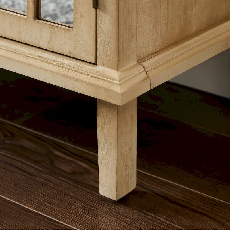Credenza in Legno con Ante a Specchio - Mobile Buffet
