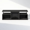 Electric Fireplace TV Stand with Open Storage for TVs up to 70 Inch